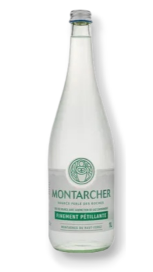 Montarcher : Eau de source pétillante — Carton de 6 bouteilles (1 L)