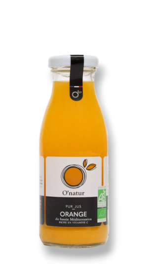 O'Natur : pur jus d'orange bio — Carton de 12 bouteilles (25 cl)